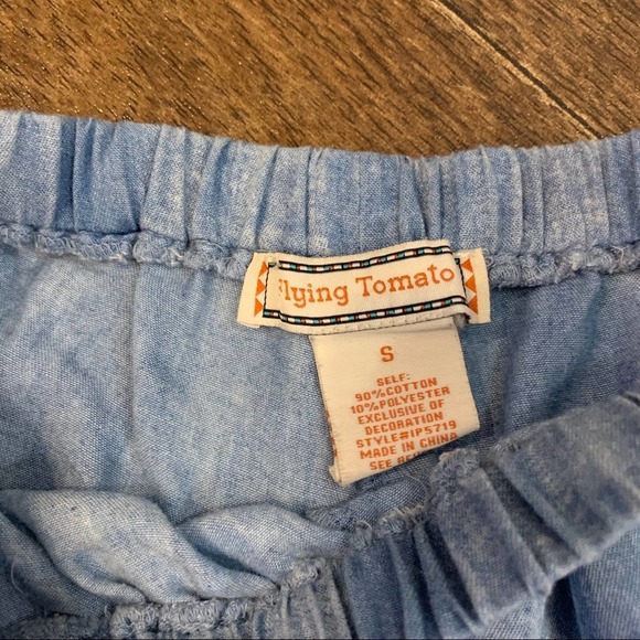 Flying Tomato Blue Washed Casual Short SMALL 1576 - Picture 5 of 5